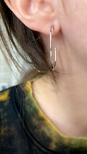 Load image into Gallery viewer, Oval Diamond Hoop Earrings 2