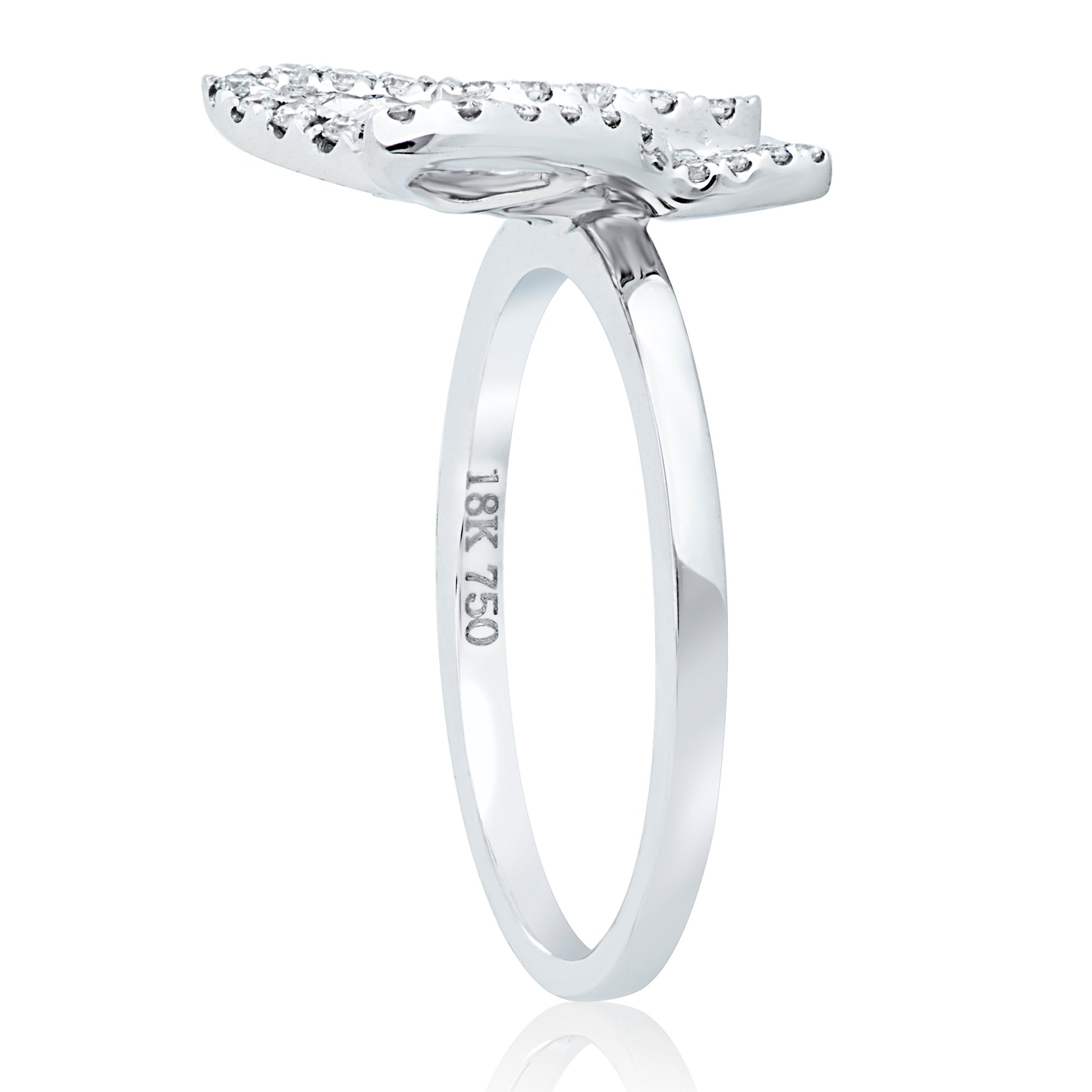 Lab-Created Pink Opal And White Sapphire Butterfly Ring In Sterling Silver With 18K Rose Gold Plate - Foto 8