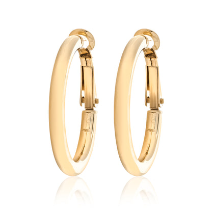Gold Hoop Earrings 20x20