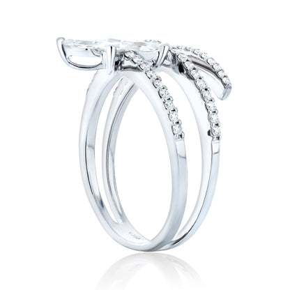 Diamond Flower Coil Ring 2