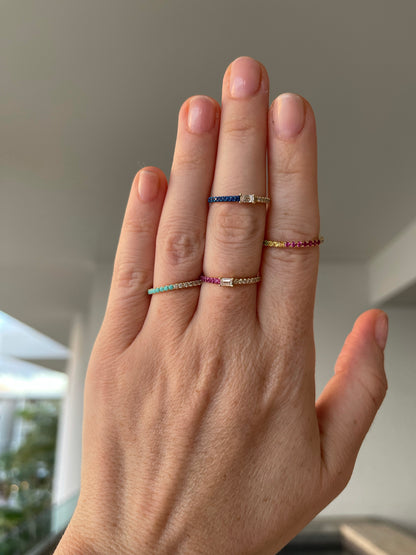 Turquoise and Diamond Band 3