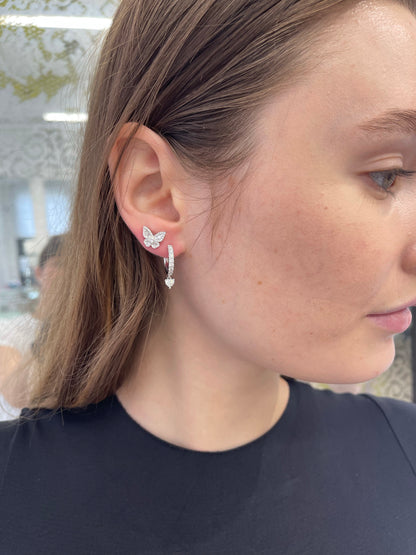 Mini Diamond Butterfly Earrings 2