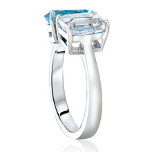 Load image into Gallery viewer, Small Toi Et Moi White and Blue Topaz Ring 2
