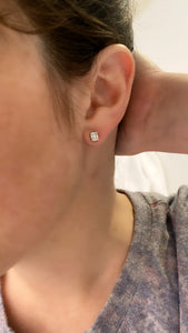 Petite Illusion Diamond Stud Earrings 2