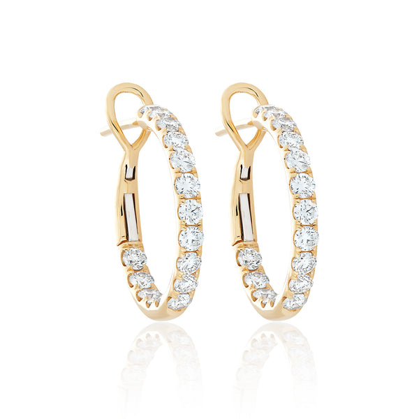 The Danielle Hoop Earrings Size 2-17mm – Nicole Rose Fine Jewelry