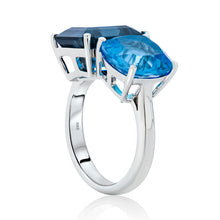 Load image into Gallery viewer, Blue Topaz Toi Et Moi Ring 2