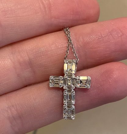 Diamond Illusion Cross Pendant 2