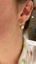 Load image into Gallery viewer, Scattered Diamond Huggie Earrings 2