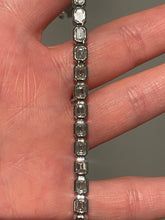 Load image into Gallery viewer, Bezel Set Emerald Cut Diamond Bracelet 3