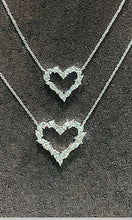 Load image into Gallery viewer, Small Mixed Cut Diamond Heart Pendant 3