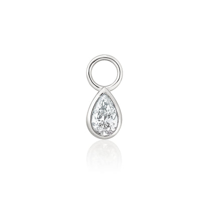 Diamond Charm Huggie Hoop 6