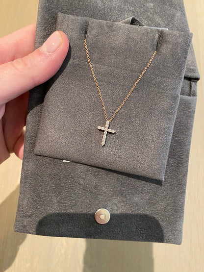 Small Diamond Cross Pendant 8
