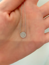 Load image into Gallery viewer, Diamond Pave Disc Pendant 2