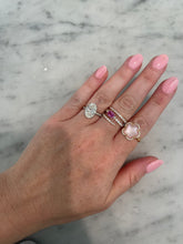 Load image into Gallery viewer, Diamond and Pink Sapphire Coil Ring 3