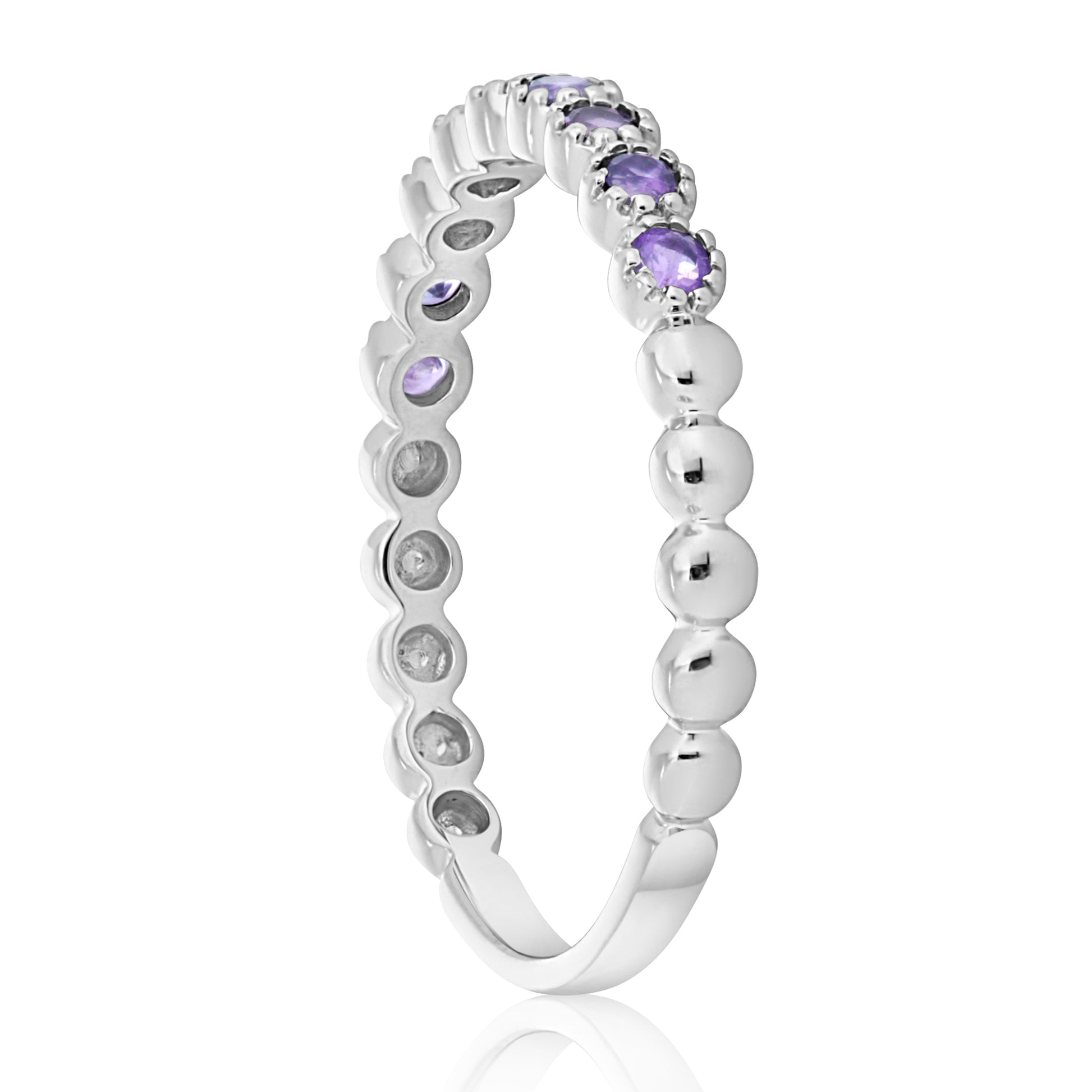 Dainty 2 Amethyst Band - 2