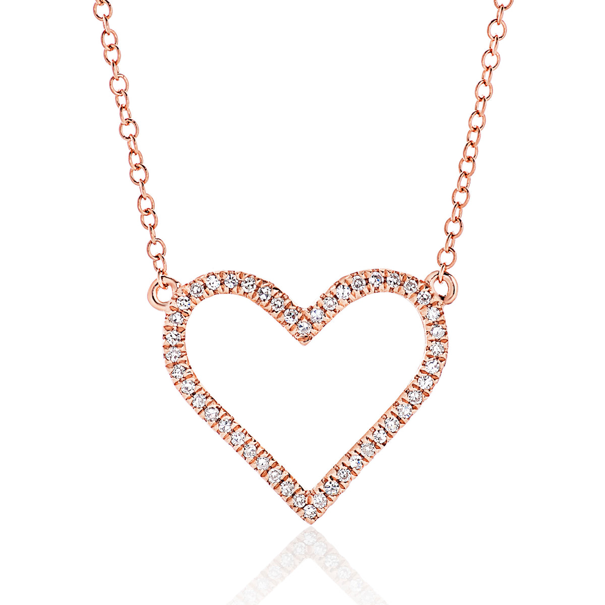 Diamond Open Heart Pendant – Nicole Rose Fine Jewelry