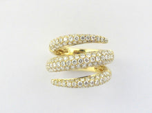 Load image into Gallery viewer, Snake Diamond Coil Ring - Yellow