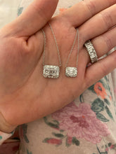 Load image into Gallery viewer, Large Diamond Round and Baguette Pendant 4