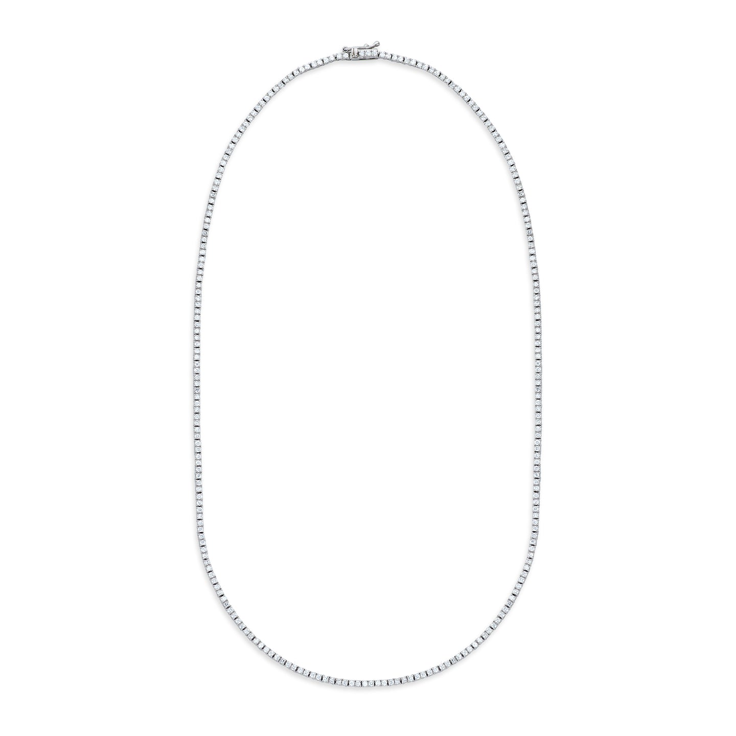 The Nikki 2 Straight Line Diamond Tennis Necklace