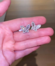 Load image into Gallery viewer, Large Diamond Butterfly Earrings 3