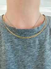 Load image into Gallery viewer, Gold Mini Curb Link Chain Necklace 2
