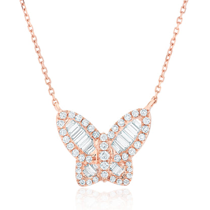 Large Diamond Butterfly Pendant 2