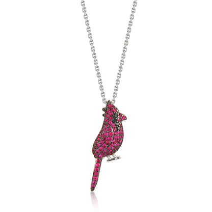 Ruby and Diamond Cardinal Pendant