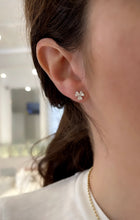 Load image into Gallery viewer, Diamond Heart Cluster Stud Earrings 2
