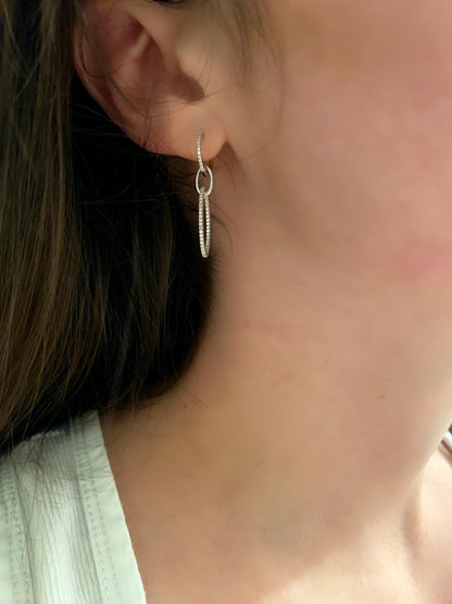 Triple Ring Diamond Earrings 2