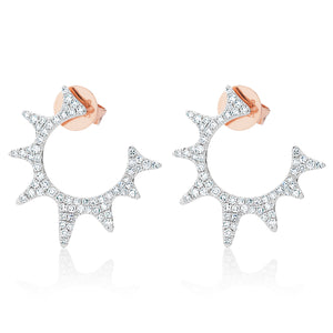 Sun Ray Diamond Earrings