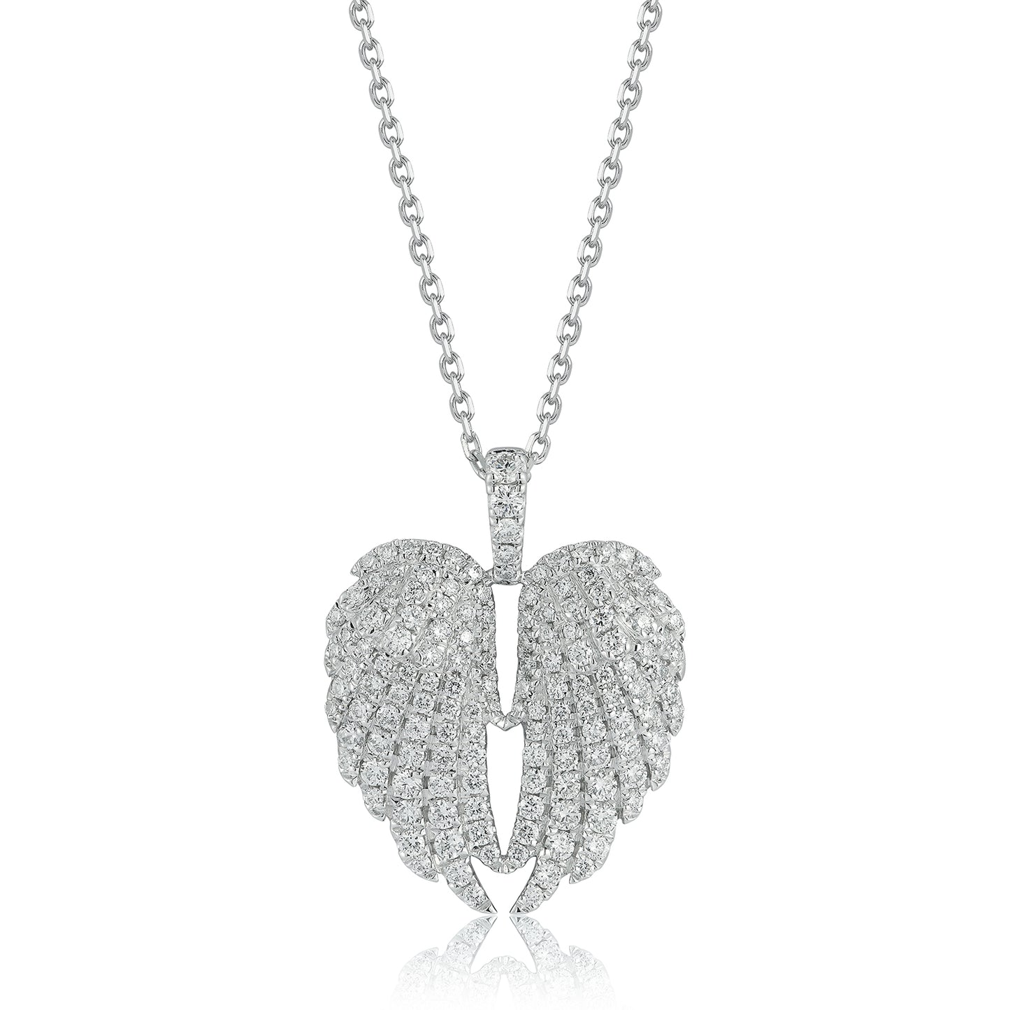 Diamond Full Angel Wing Pendant