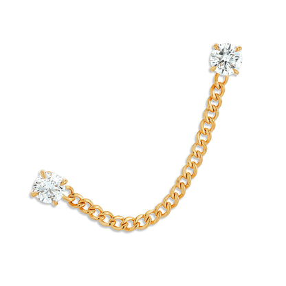 Diamond Curb Link Earring Chain