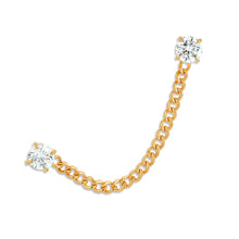Load image into Gallery viewer, Diamond Curb Link Earring Chain