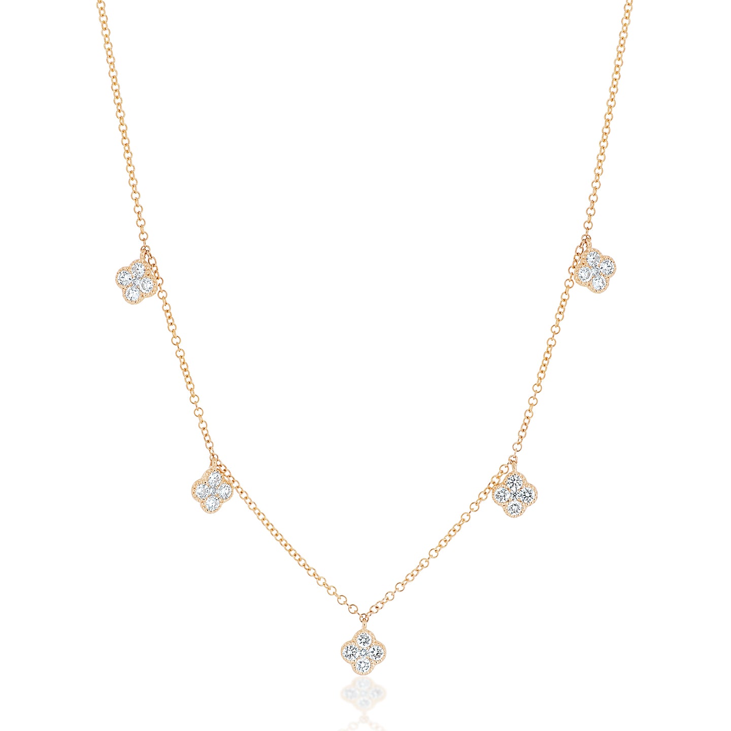 Zoë Chicco 14k Gold 5 Floating Diamond Station Necklace – ZOË CHICCO