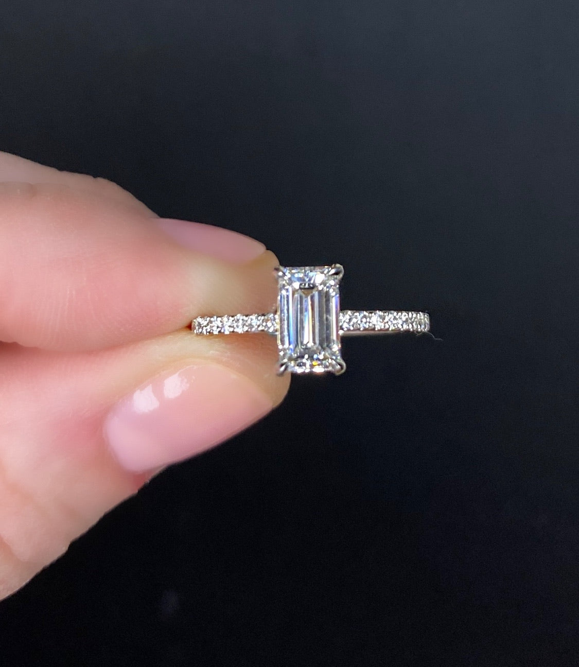 Emerald Cut Diamond Engagement Ring 3