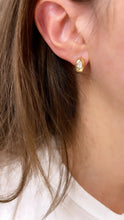 Load image into Gallery viewer, Pear Shape Diamond Huggie Hoop Earrings 2