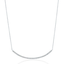 Load image into Gallery viewer, Curved Diamond Bar Necklace