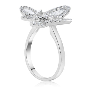 Two Large Butterfly Diamond Ring 2