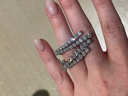 Two Row Diamond Glam Earrings - Three