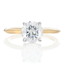 Load image into Gallery viewer, Two Tone Round Diamond Engagement Ring