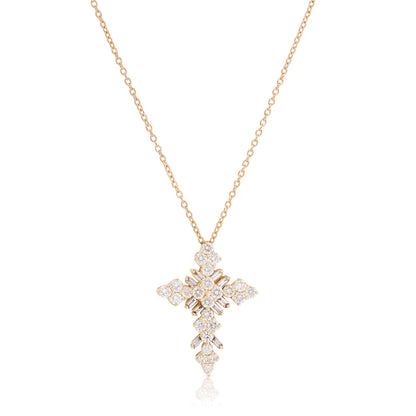 Victorian Style Diamond Cross - Rose