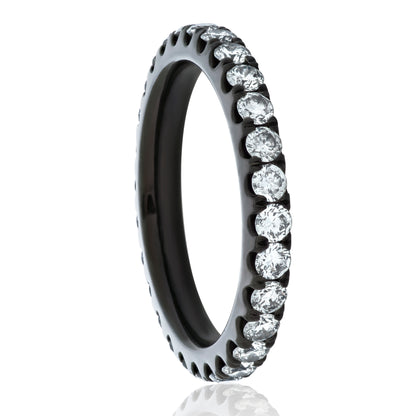 Black Gold French Pave Diamond Eternity Band 2