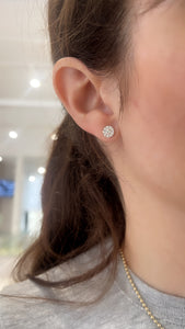 Diamond Cluster Stud Earrings 2