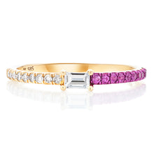 Load image into Gallery viewer, Pink Sapphire and Diamond Band