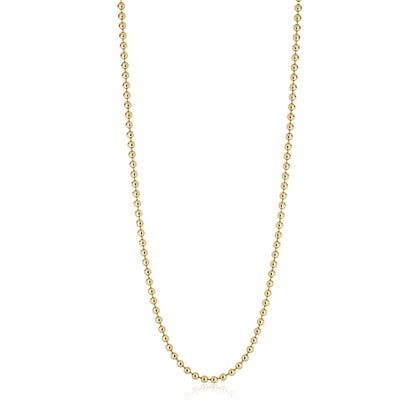 Solid Yellow Gold Ball Chain