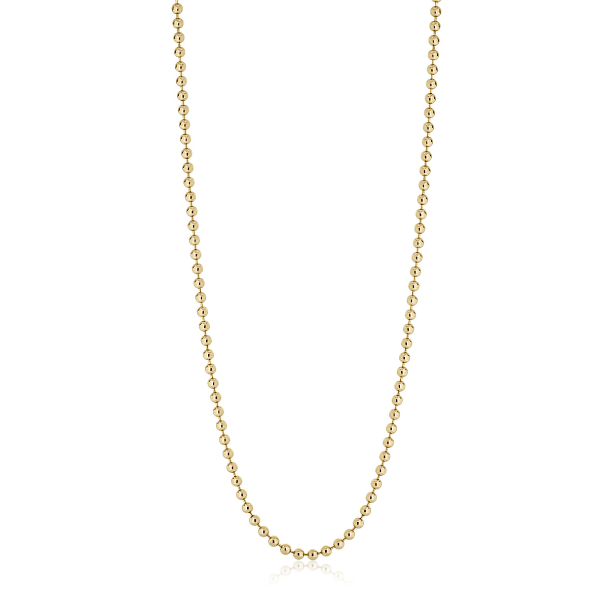 Solid Yellow Gold Ball Chain Nicole Rose Fine Jewelry