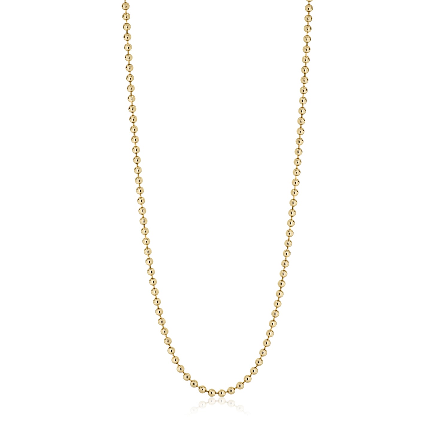 Solid Yellow Gold Ball Chain