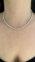 Load image into Gallery viewer, Straight Line Diamond Tennis Necklace 2
