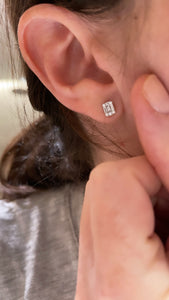 Petite Illusion Diamond Stud Earrings 6
