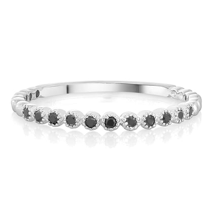 Dainty 1 Black Diamond Band